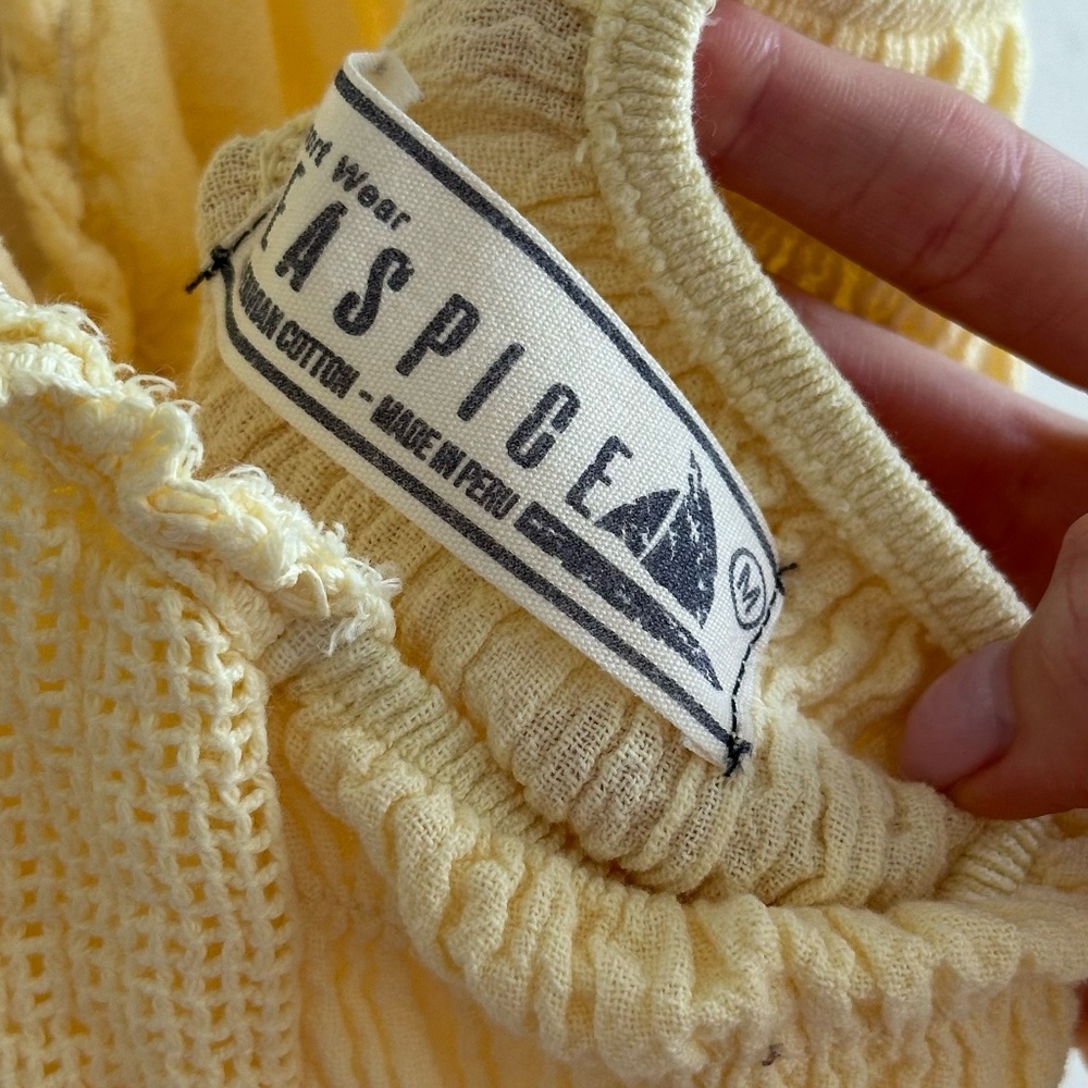 MAXI summer yellow dress size medium - Picture 5 of 5